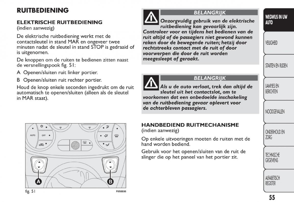 Fiat 500 handleiding / page 58