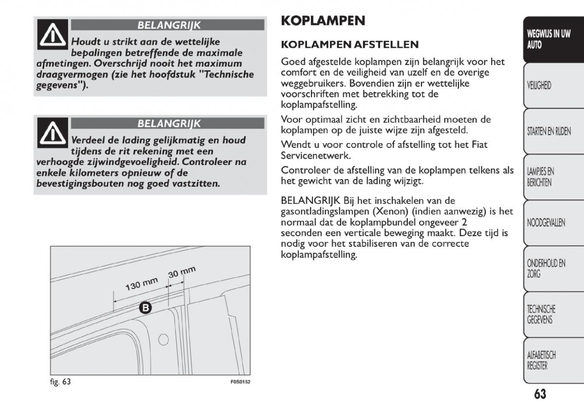 Fiat 500 handleiding / page 66