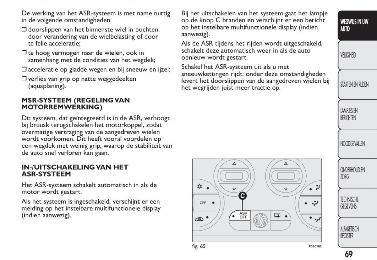 Fiat 500 handleiding / page 72