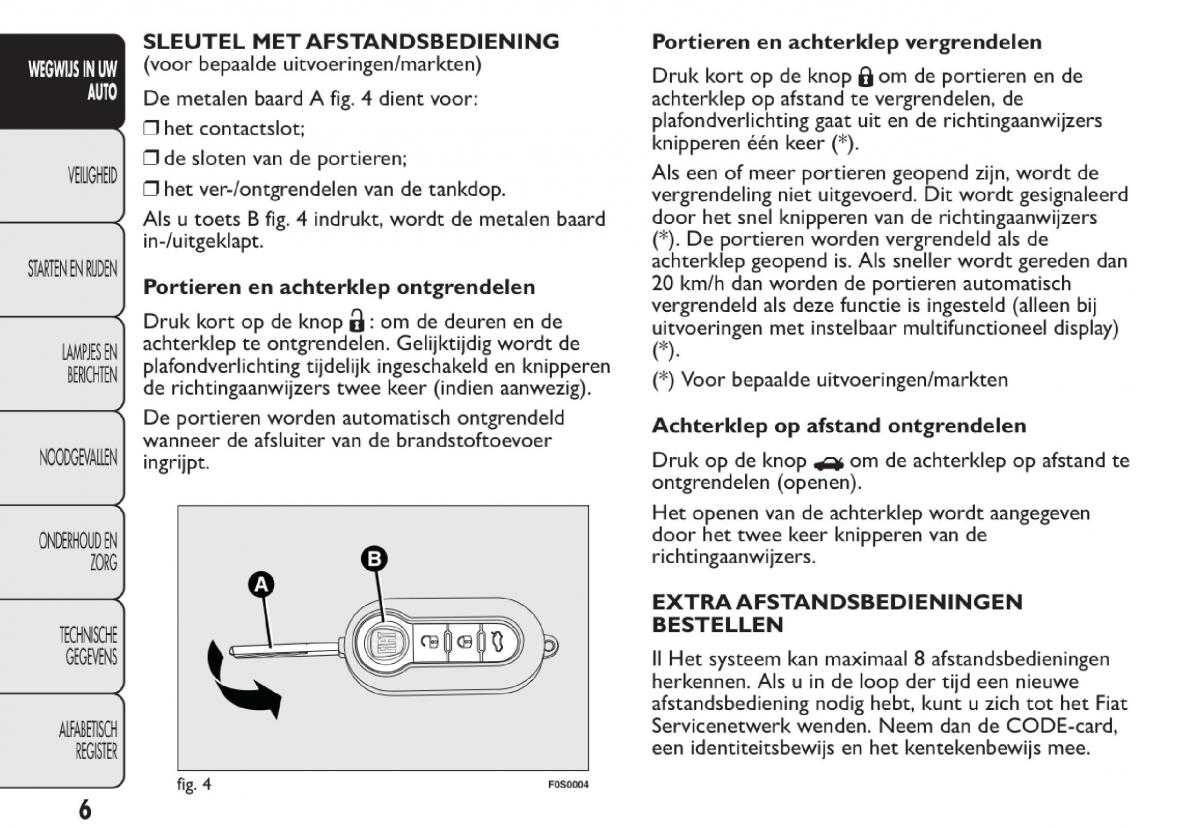 Fiat 500 handleiding / page 9