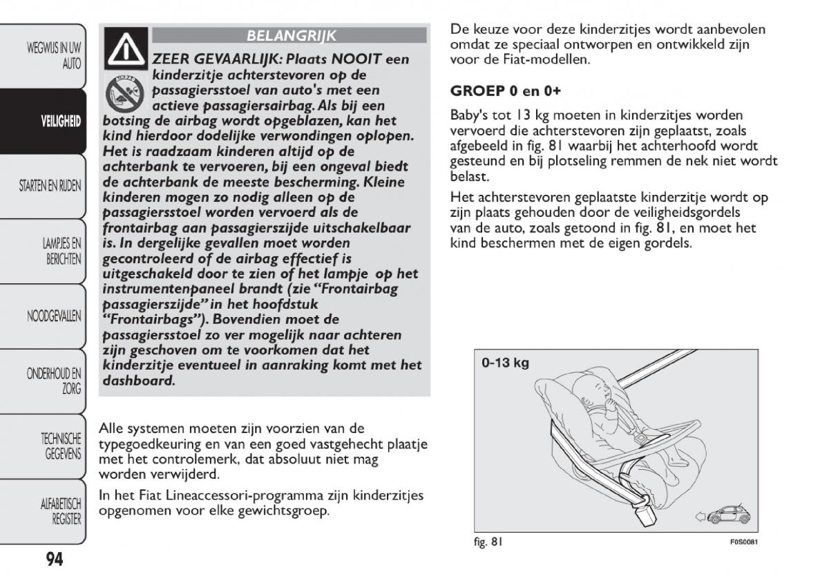 Fiat 500 handleiding / page 97