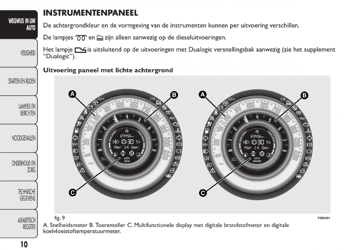 Fiat 500 handleiding / page 13