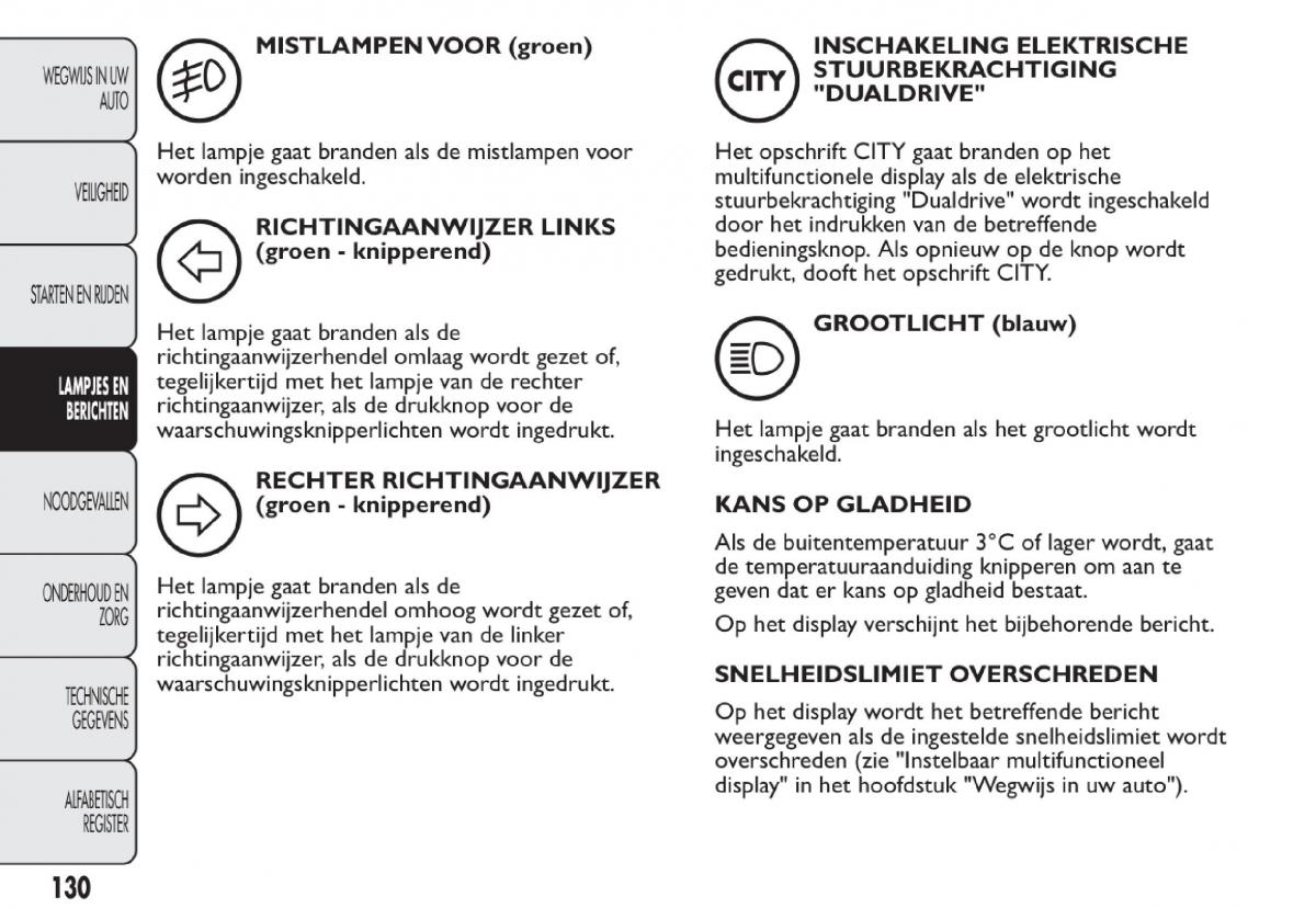 Fiat 500 handleiding / page 133