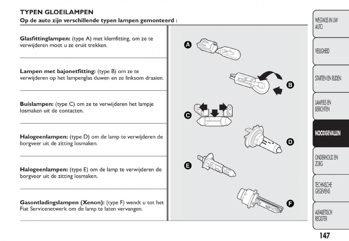 Fiat 500 handleiding / page 150