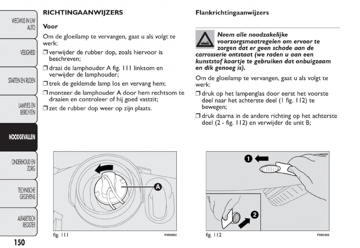 Fiat 500 handleiding / page 153