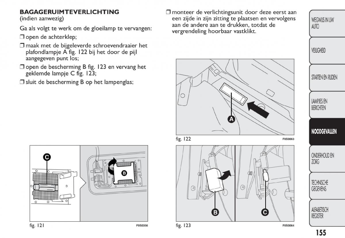 Fiat 500 handleiding / page 158