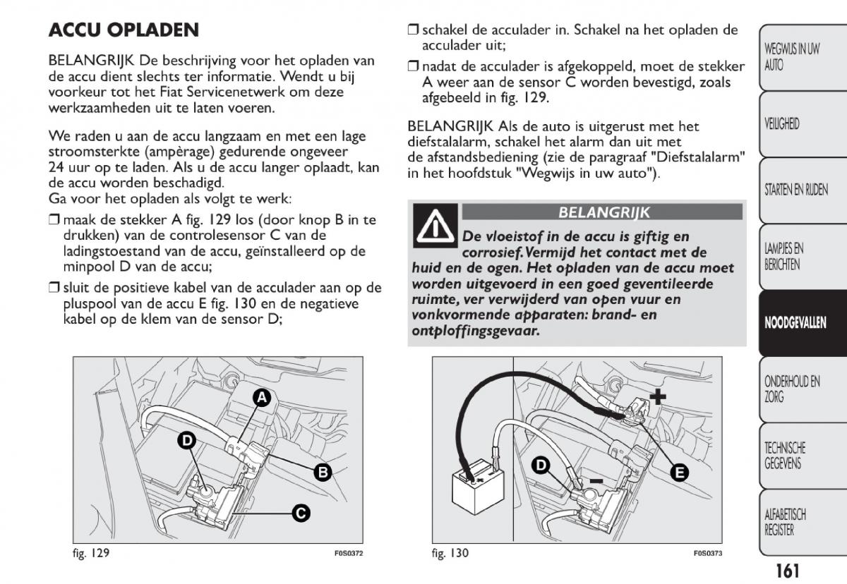 Fiat 500 handleiding / page 164