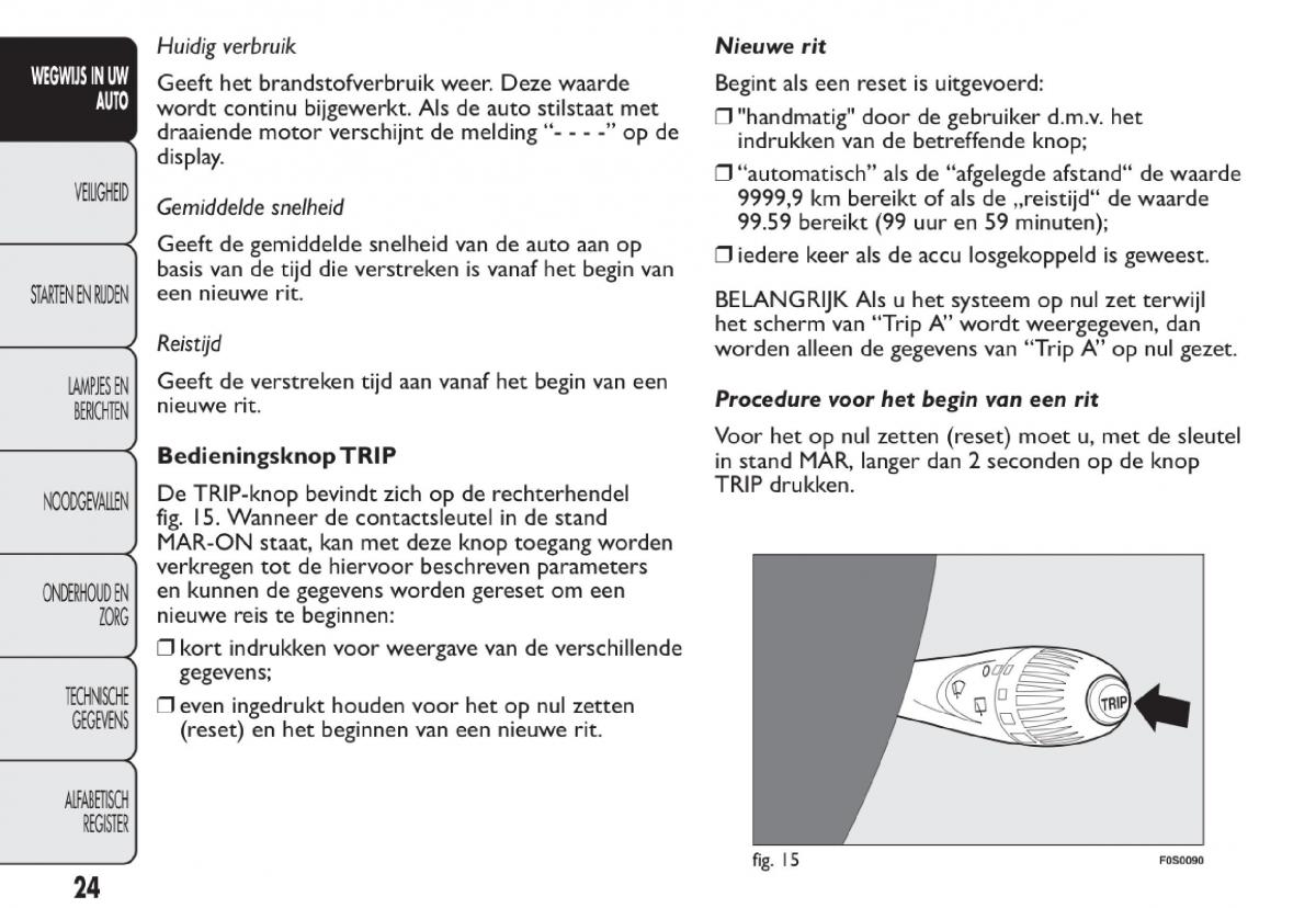 Fiat 500 handleiding / page 27