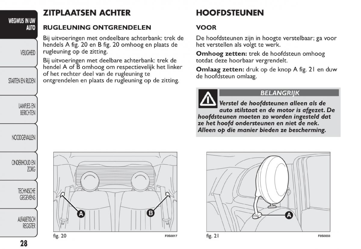 Fiat 500 handleiding / page 31