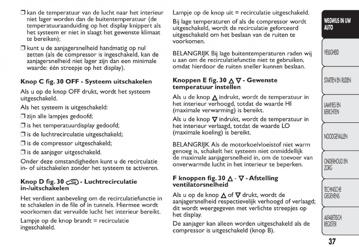 Fiat 500 handleiding / page 40