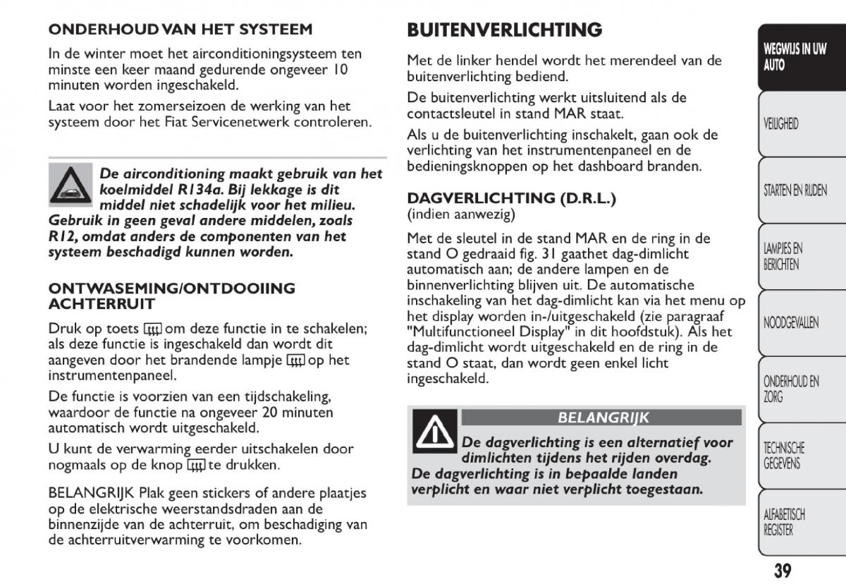 Fiat 500 handleiding / page 42