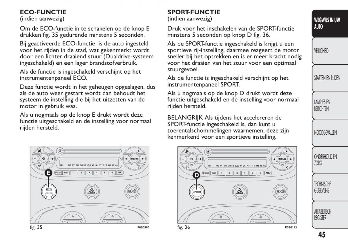 Fiat 500 handleiding / page 48