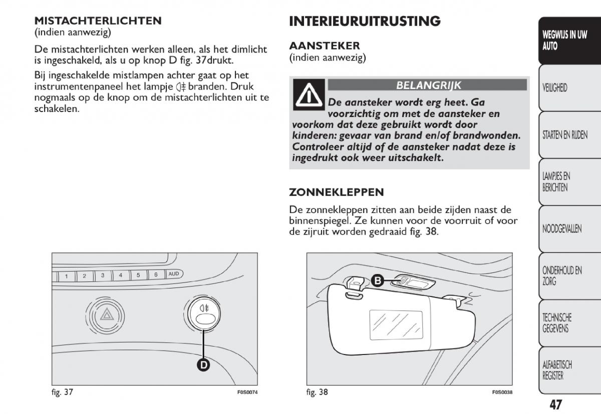 Fiat 500 handleiding / page 50