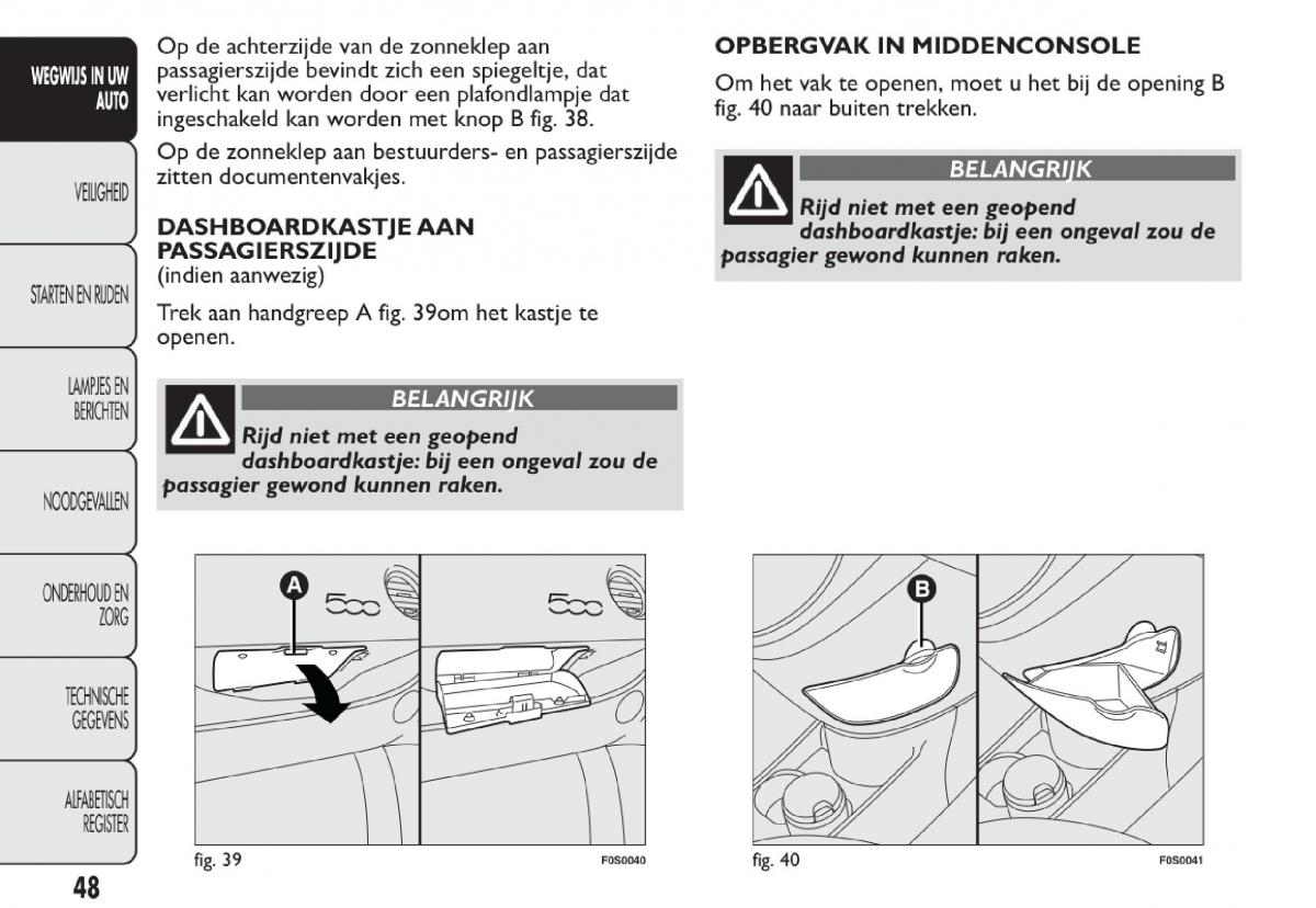 Fiat 500 handleiding / page 51