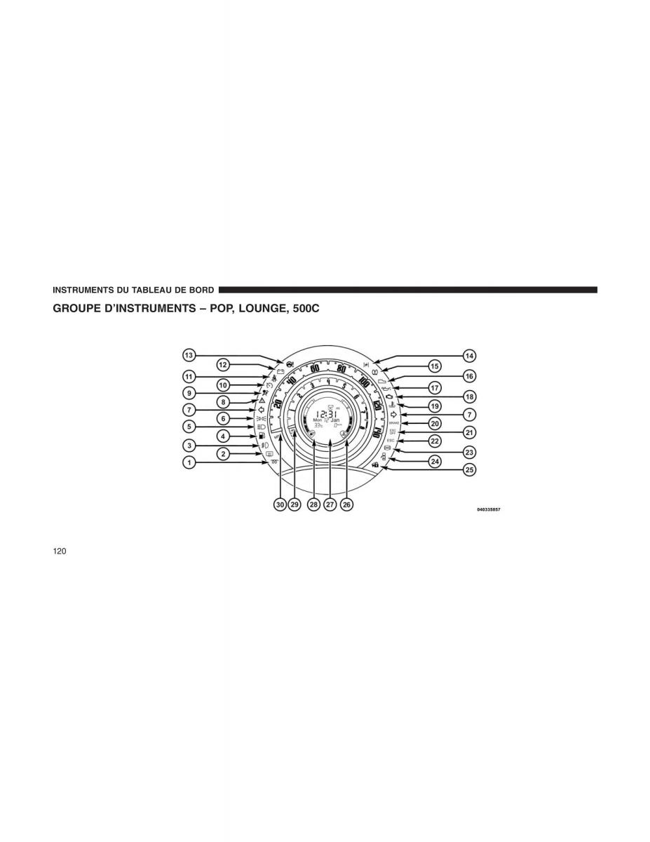 Fiat 500 manuel du proprietaire / page 122