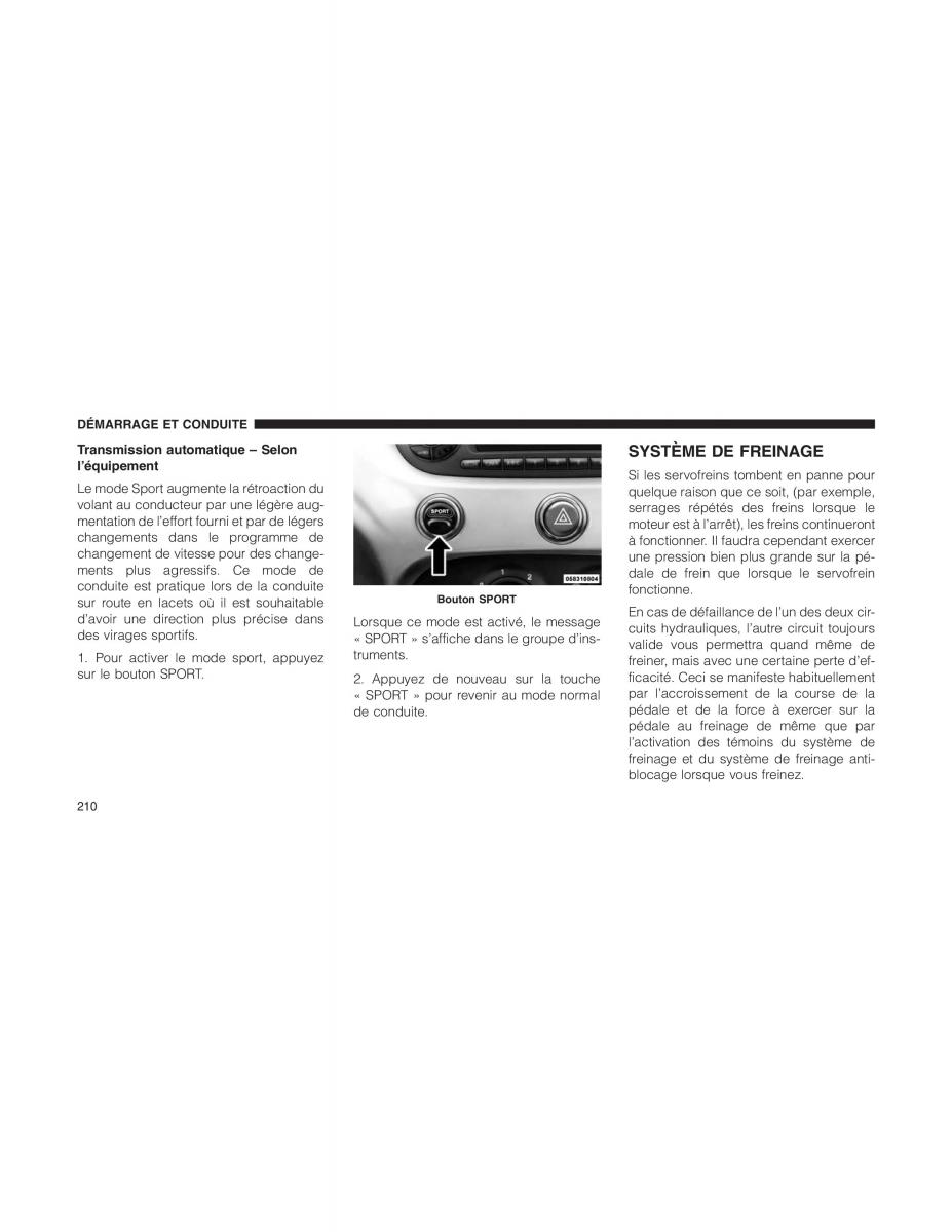 Fiat 500 manuel du proprietaire / page 212