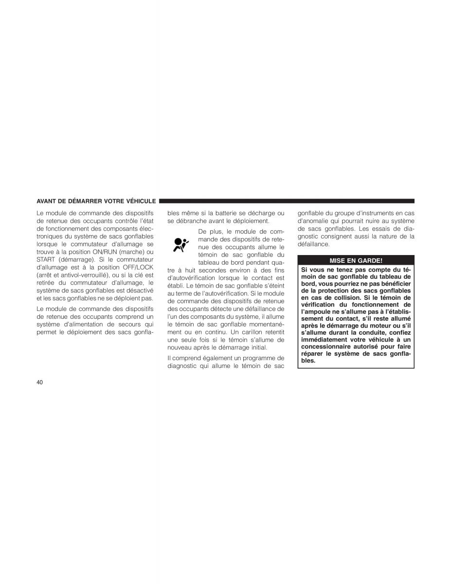 Fiat 500 manuel du proprietaire / page 42