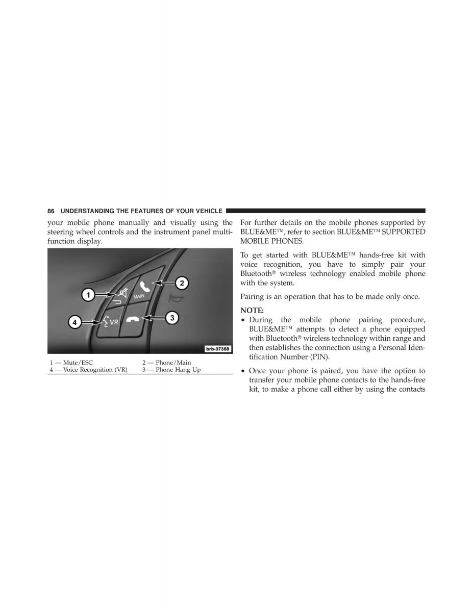 Fiat 500 owners manual / page 88