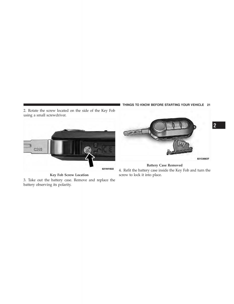 Fiat 500 owners manual / page 23