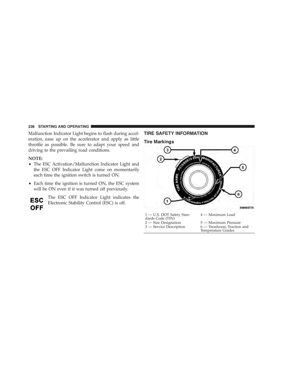 Fiat 500 owners manual / page 238