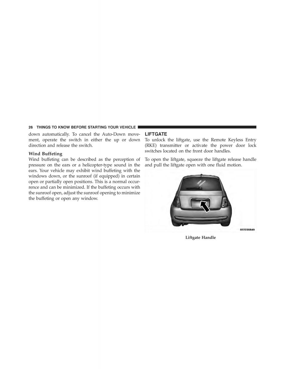 Fiat 500 owners manual / page 28