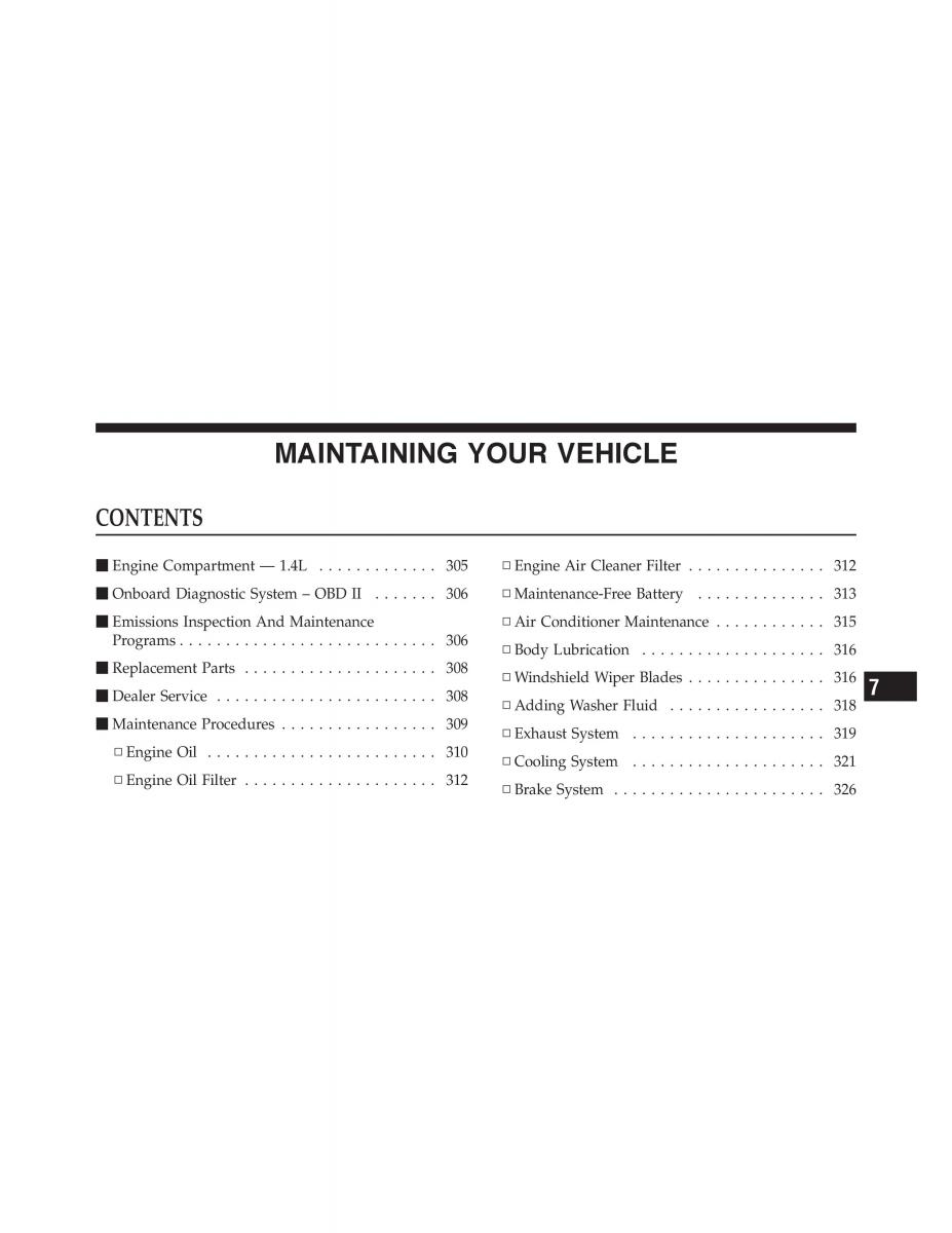 Fiat 500 owners manual / page 305