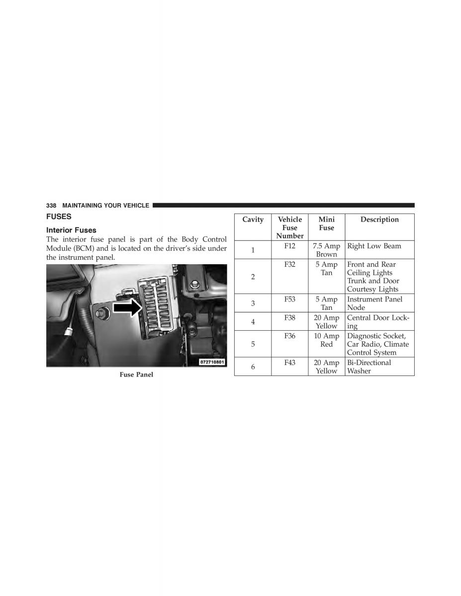 Fiat 500 owners manual / page 340