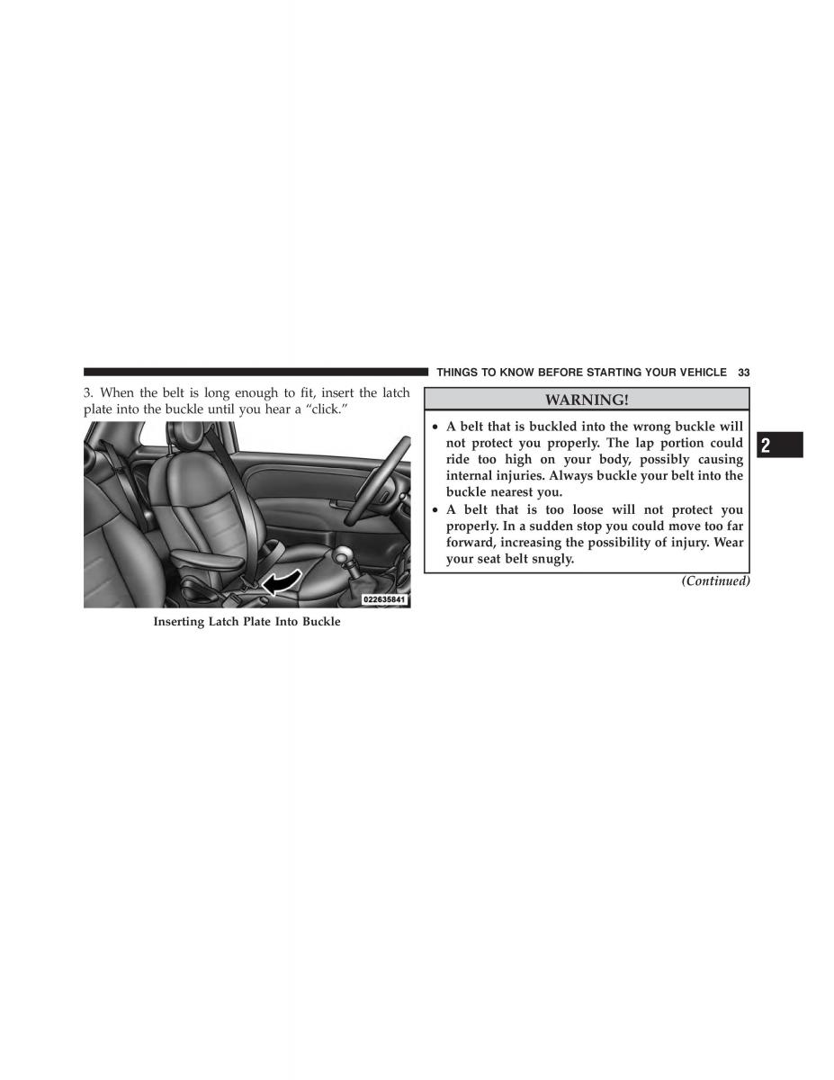 Fiat 500 owners manual / page 35