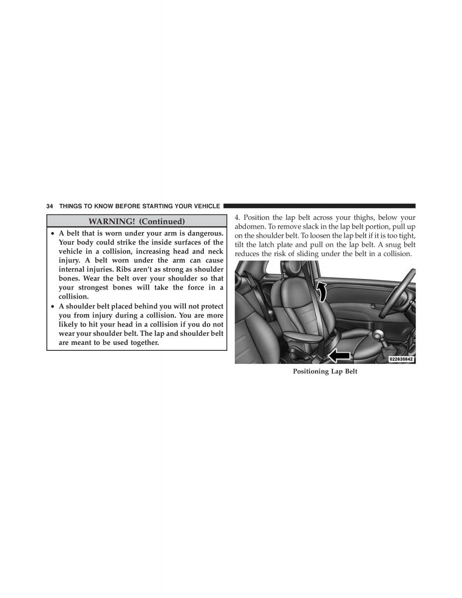 Fiat 500 owners manual / page 36