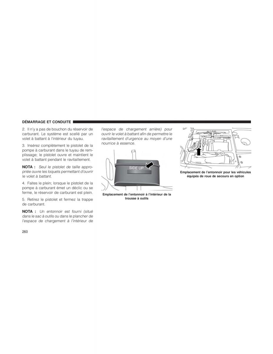 Fiat 500L manuel du proprietaire / page 262