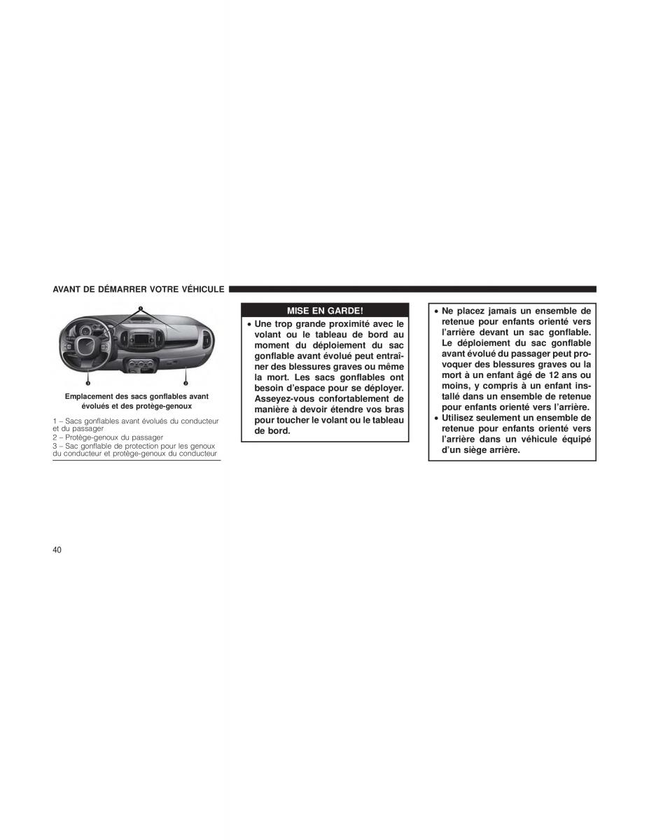 Fiat 500L manuel du proprietaire / page 42