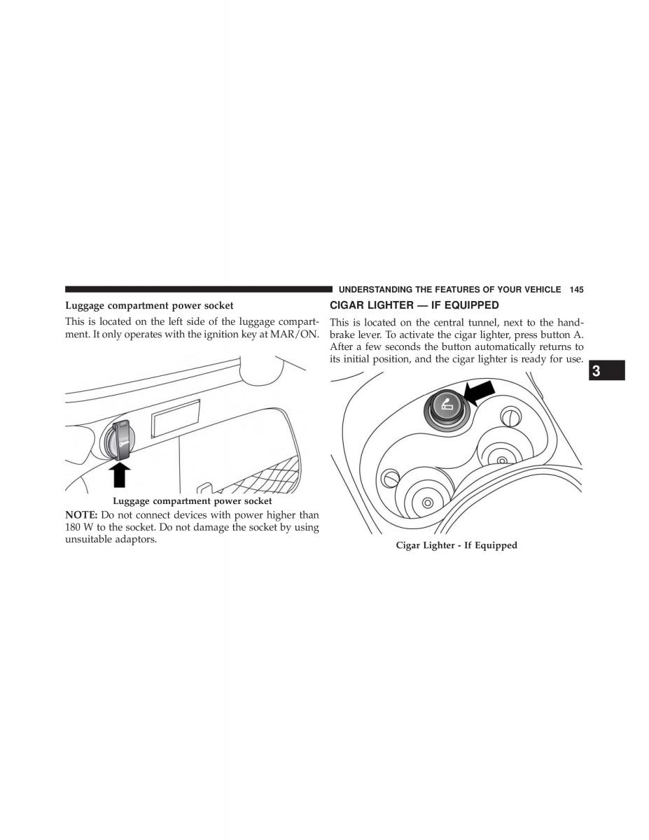 Fiat 500L owners manual / page 147