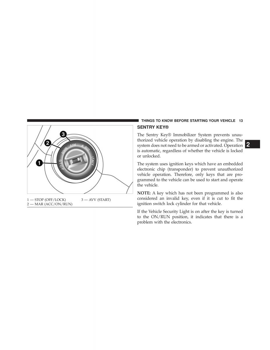 Fiat 500L owners manual / page 15