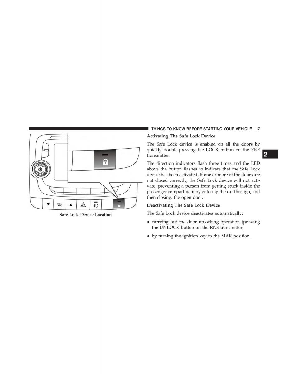 Fiat 500L owners manual / page 19