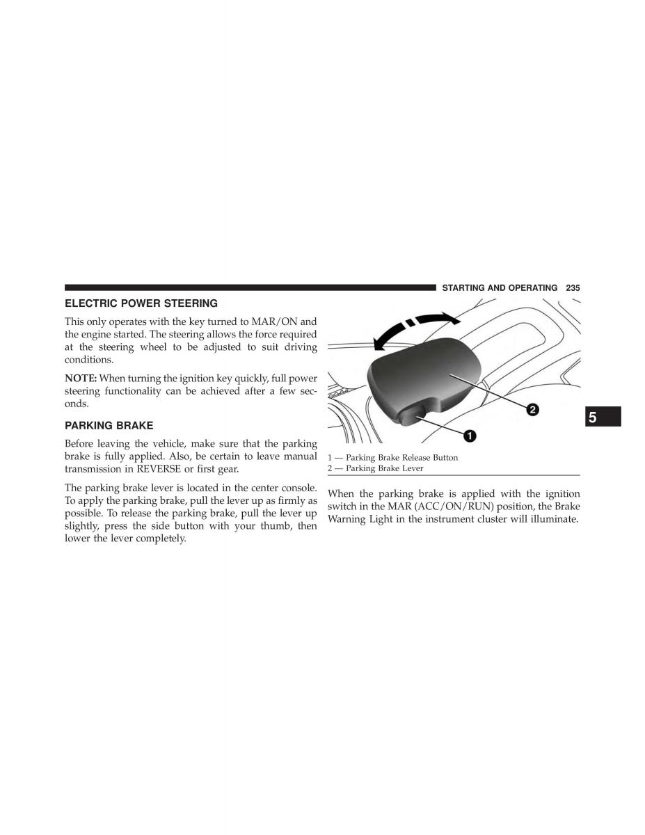 Fiat 500L owners manual / page 237