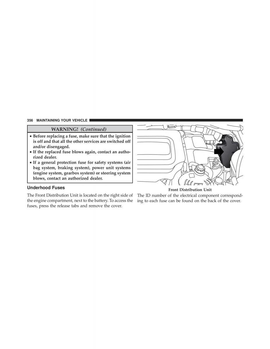 Fiat 500L owners manual / page 358