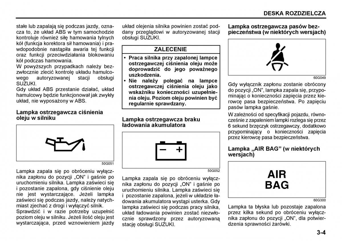 Suzuki Grand Vitara I 1 instrukcja obslugi / page 61