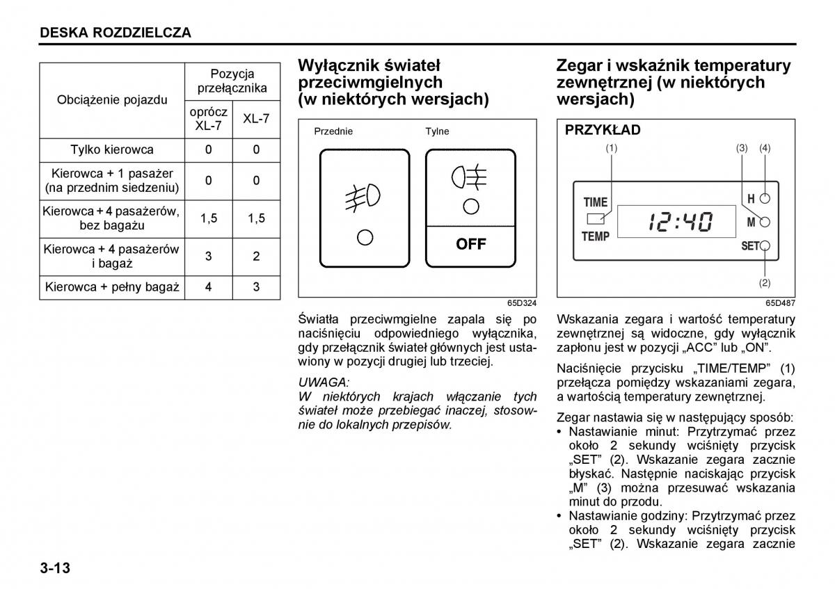 Suzuki Grand Vitara I 1 instrukcja / page 70