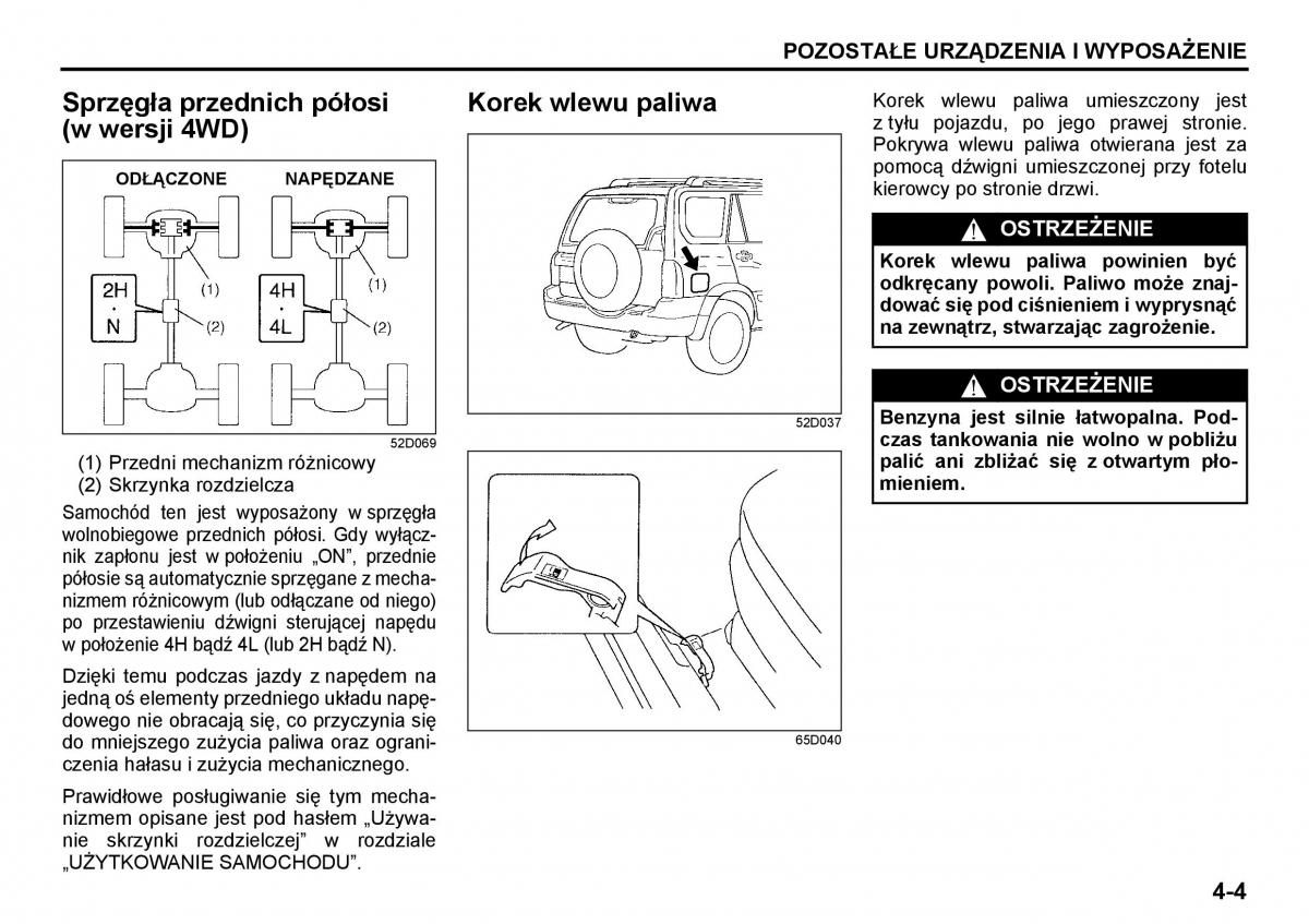 Suzuki Grand Vitara I 1 instrukcja / page 89