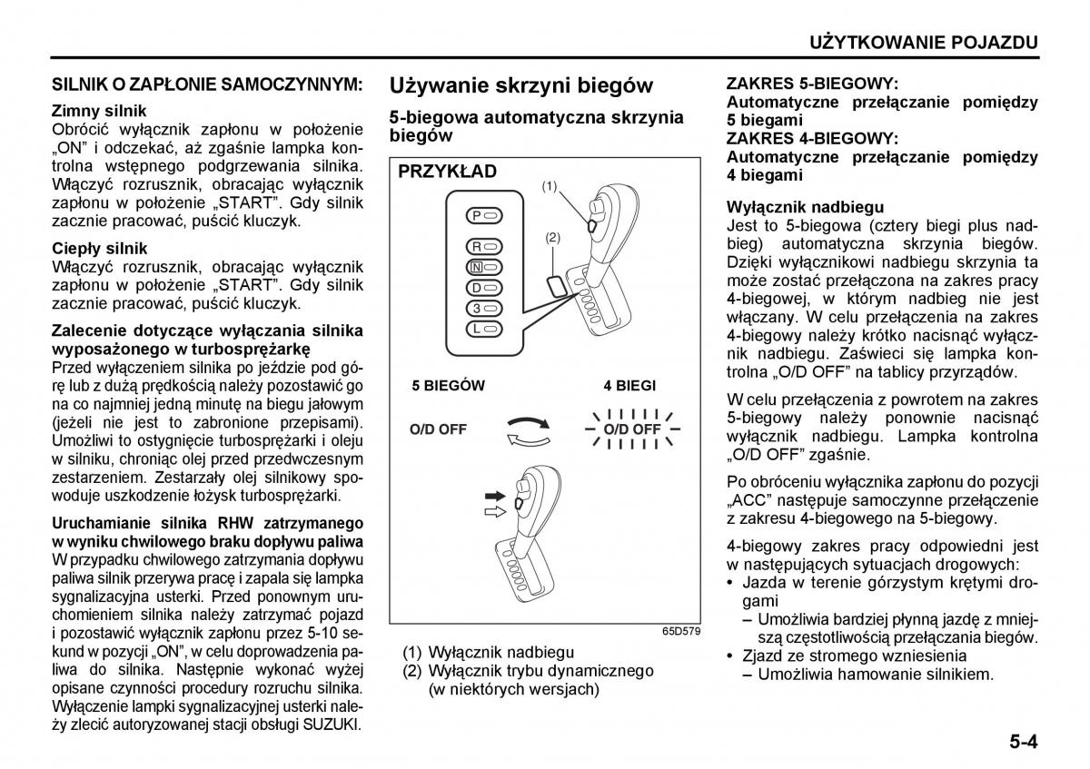 Suzuki Grand Vitara I 1 instrukcja / page 117