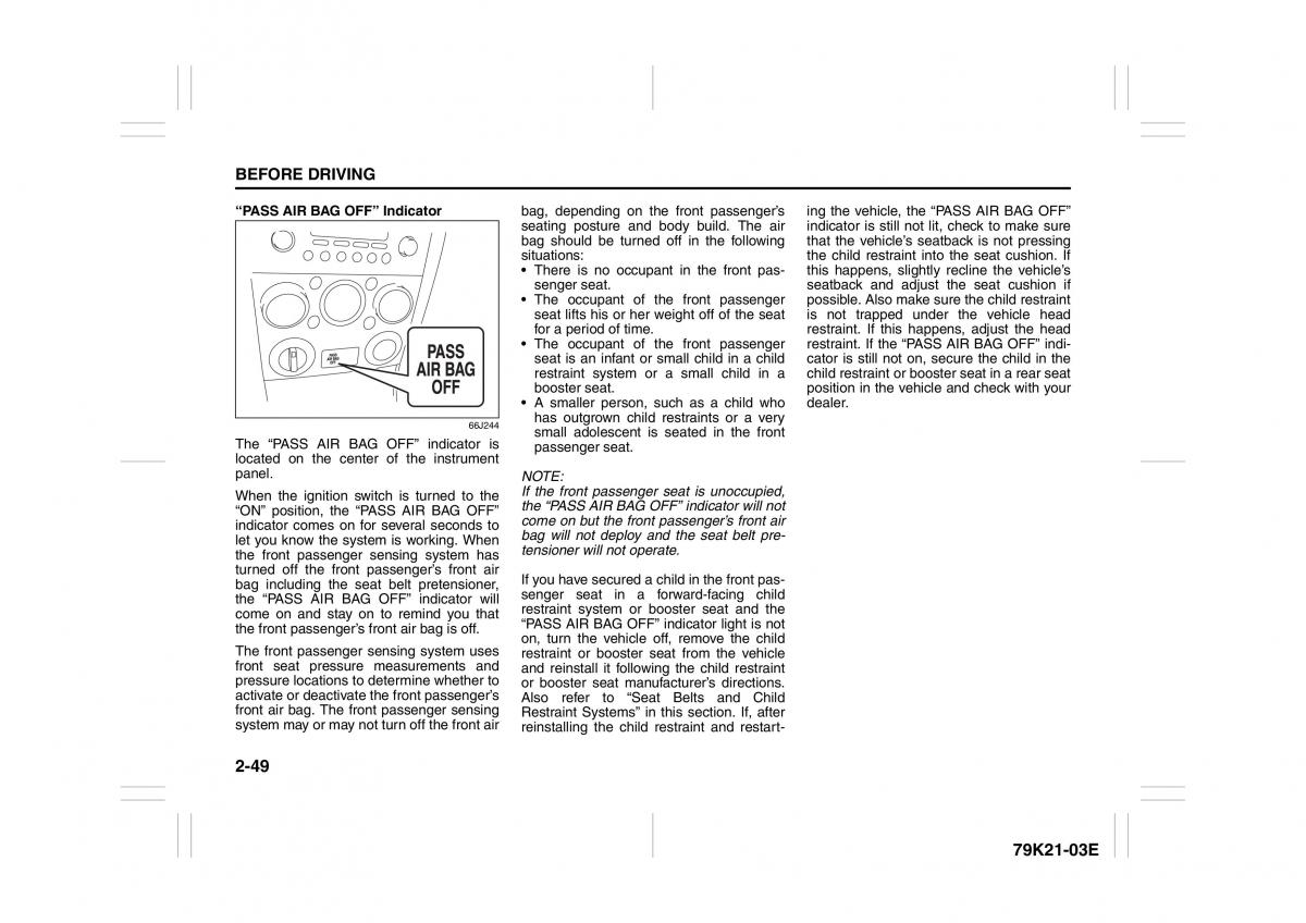 Suzuki Grand Vitara II 2 owners manual / page 66