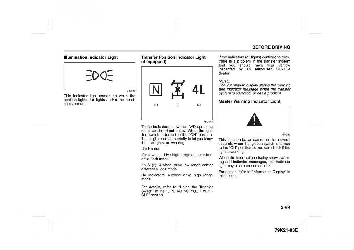 Suzuki Grand Vitara II 2 owners manual / page 81