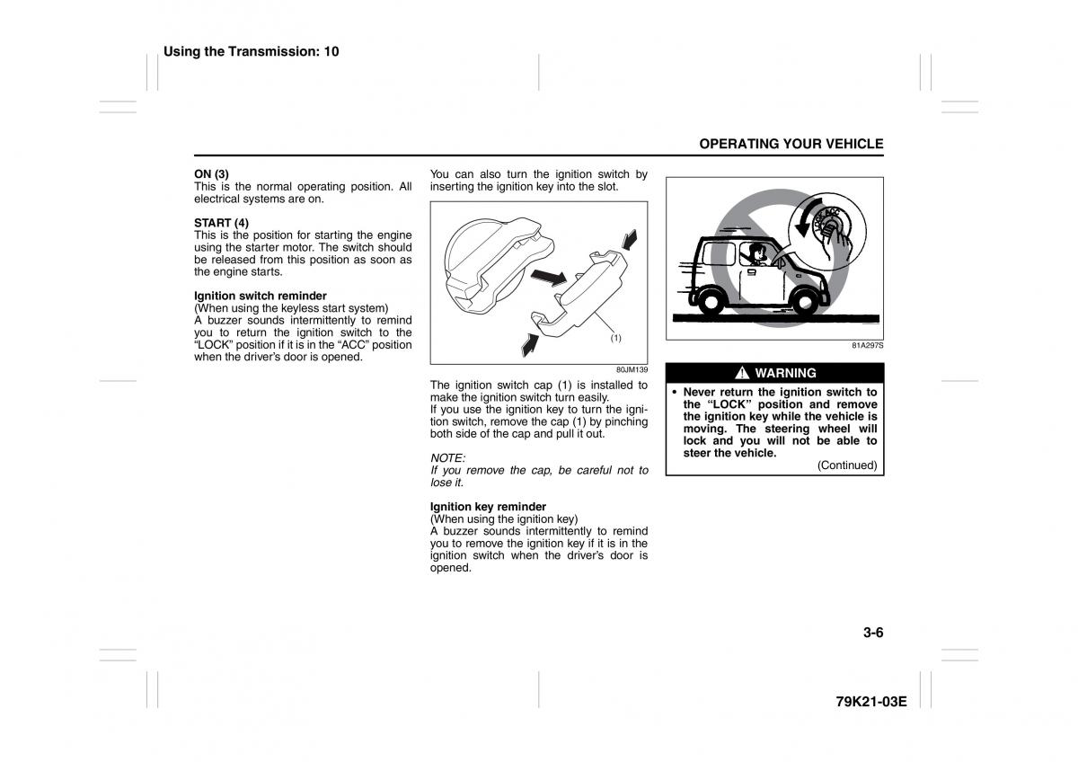 Suzuki Grand Vitara II 2 owners manual / page 107