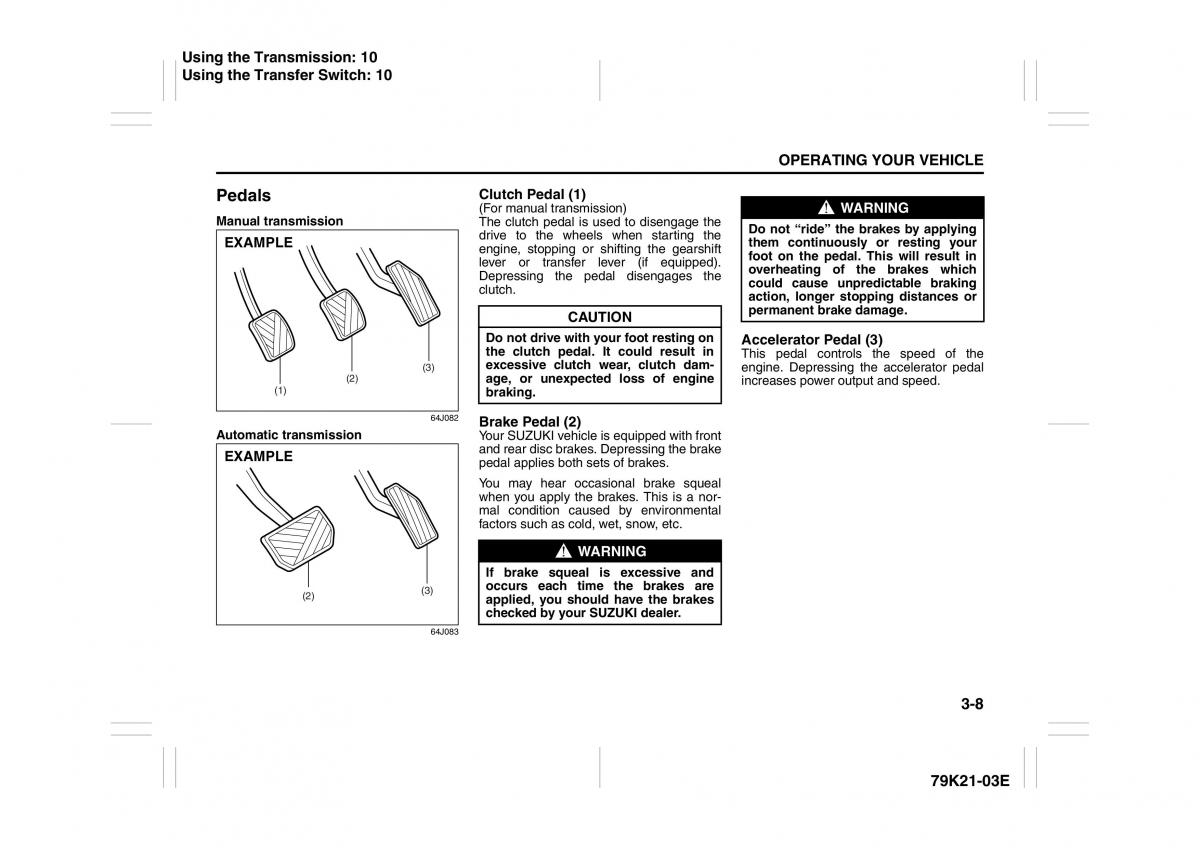 Suzuki Grand Vitara II 2 owners manual / page 109