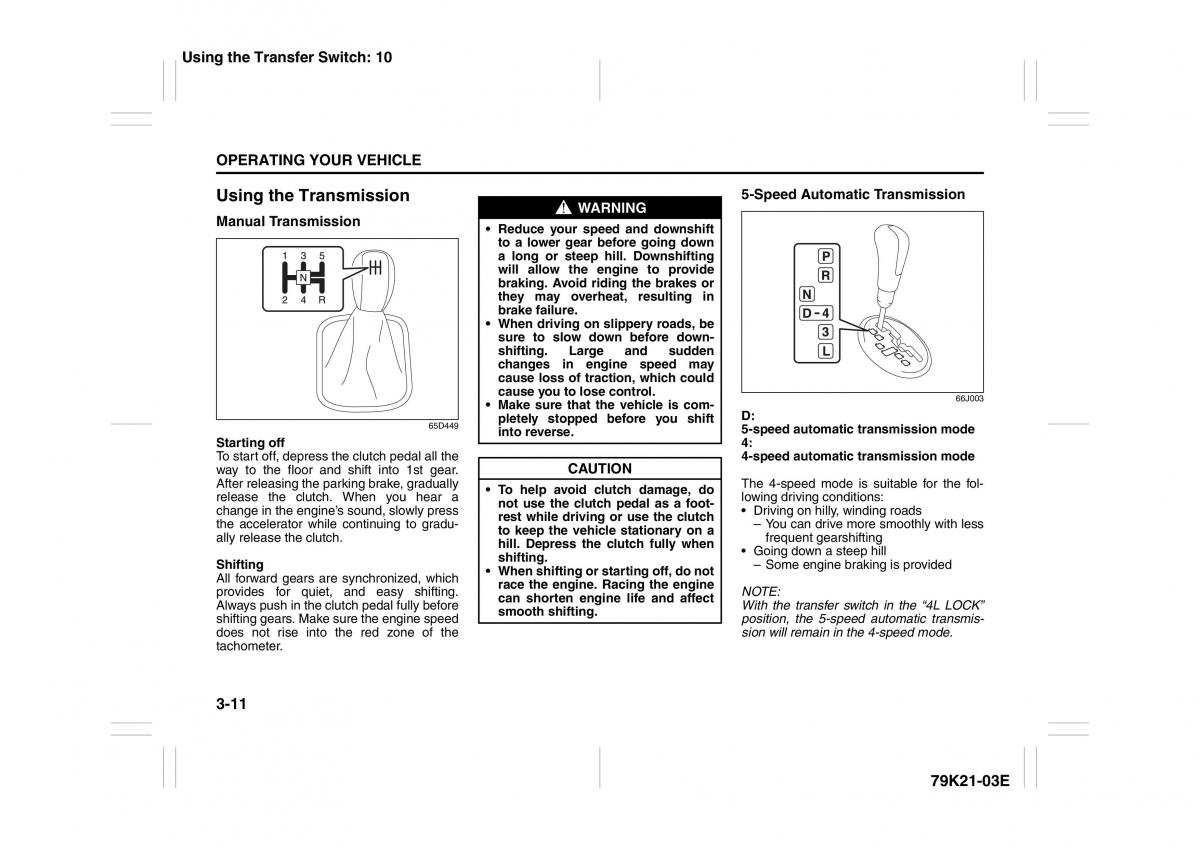 Suzuki Grand Vitara II 2 owners manual / page 112