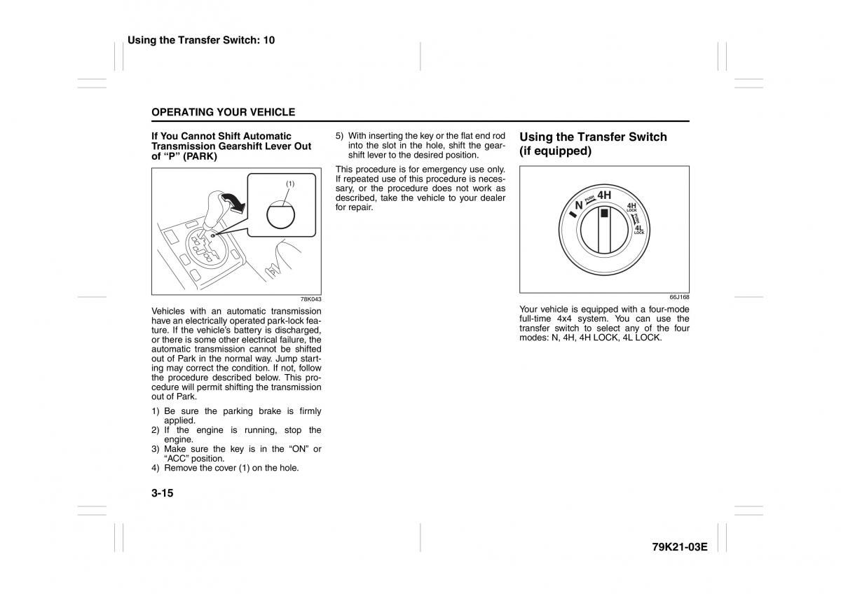 Suzuki Grand Vitara II 2 owners manual / page 116