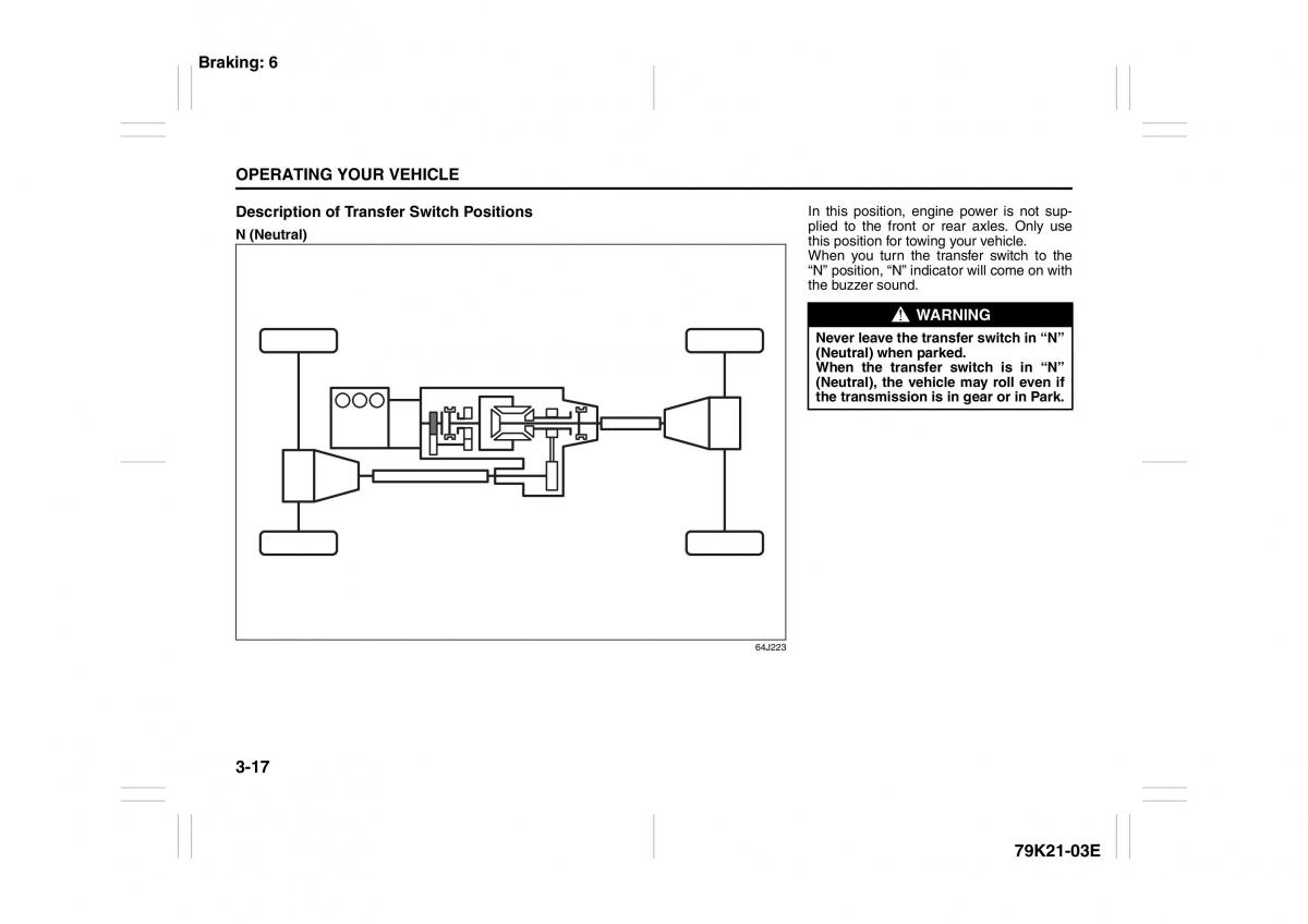 Suzuki Grand Vitara II 2 owners manual / page 118