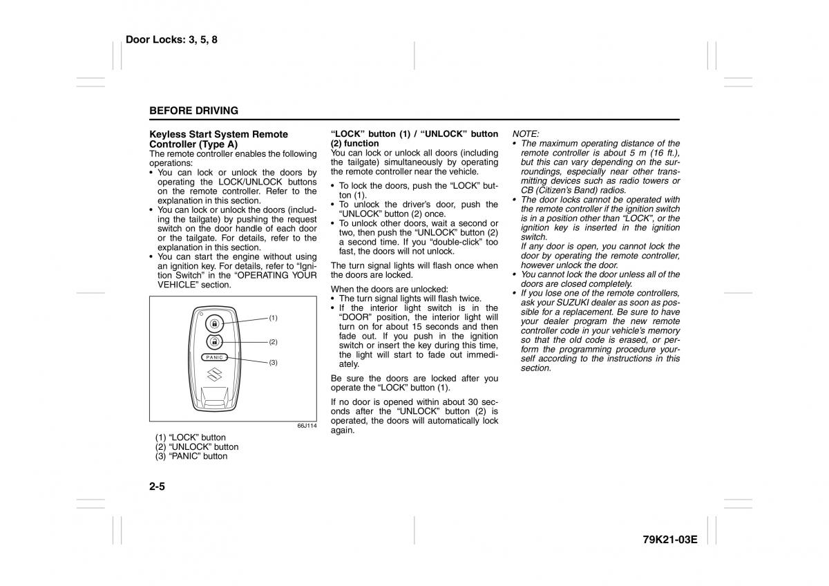 manual  Suzuki Grand Vitara II 2 owners manual / page 22