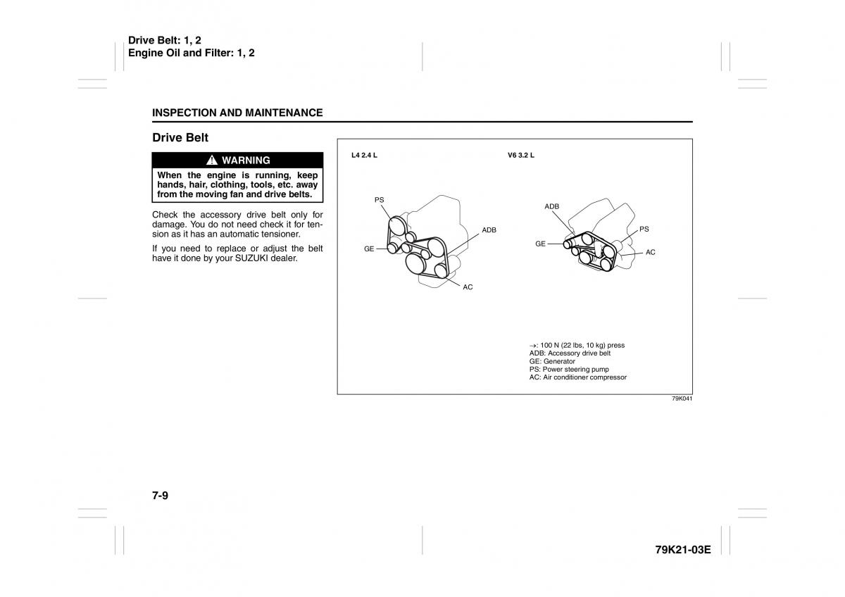 Suzuki Grand Vitara II 2 owners manual / page 258