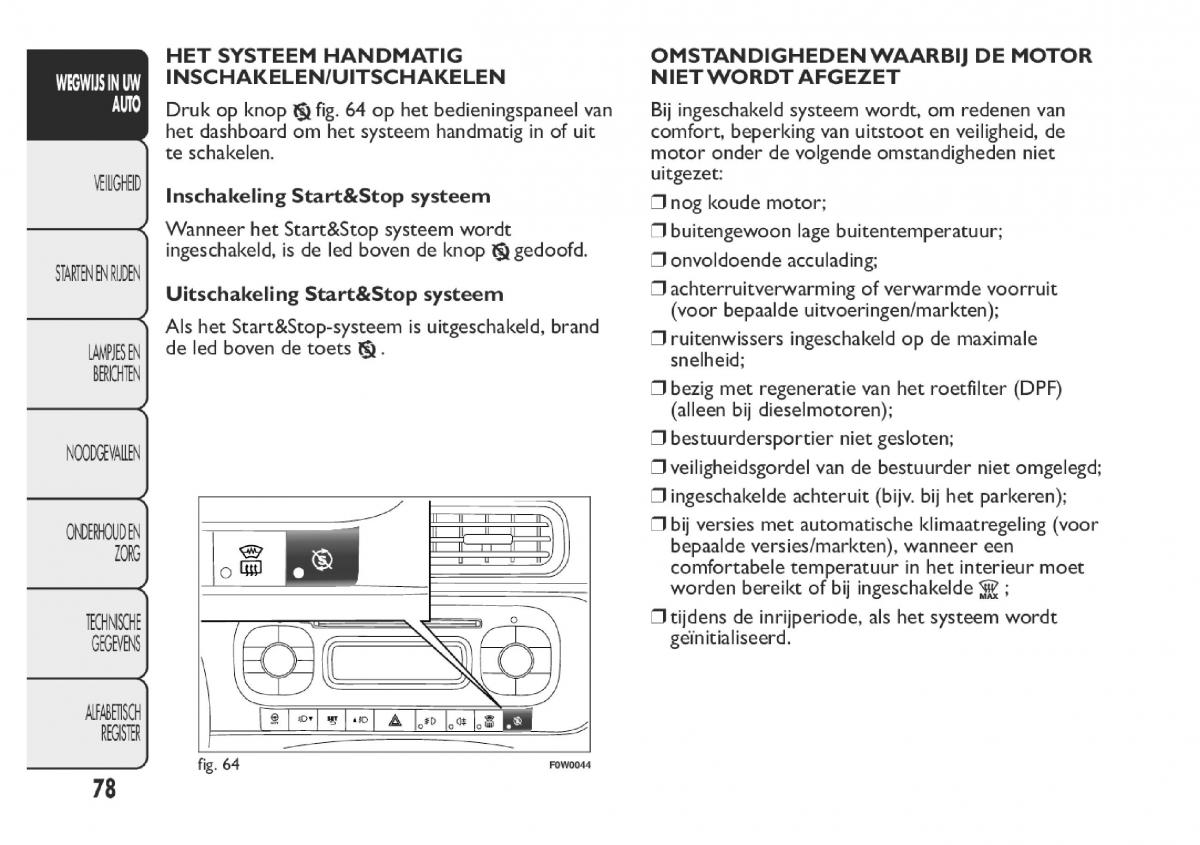 Fiat Panda III 3 handleiding / page 84